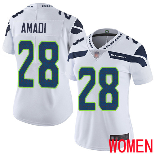 Seattle Seahawks Limited White Women Ugo Amadi Road Jersey NFL Football #28 Vapor Untouchable